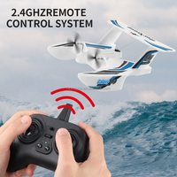 KFPLAN KF603 RC Galaxy Ship, planeur en mode eau et terre, 2,4 GHz, 3 canaux, télécommande, avion à aile fixe en mousse EPP, modèle de jouet