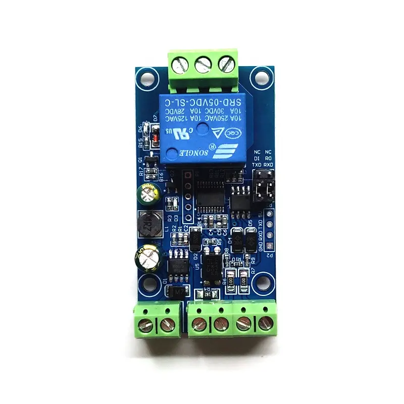Taidacent DC7-24V Optocoupler Input Relay Switch Sigal Output TTL RS485 Modbus Relay 1 Channel Modbus Relay Output Module