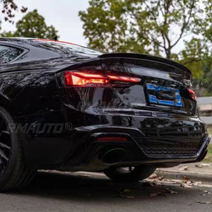Aileron arrière pour Audi A5 B9 S5 Sline RS5 Sportback 4 portes, 2017 à 2020, aileron de coffre Highkick en fibre de carbone noir brillant - Product Image 5