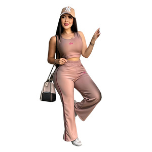 DD0182 <b>Women's</b> Casual <b>Suit</b> Set Three <b>Piece</b> Wide Leg Pants Fashion Outfit For Daily Wear - Product Image 3