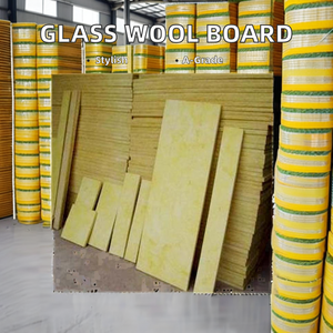 Panneau mural et de <span class=keywords><strong>plafond</strong></span> en laine de verre acoustique ignifuge, isolation économique en laine de verre pour l'installation de systèmes CVC - Product Image 1