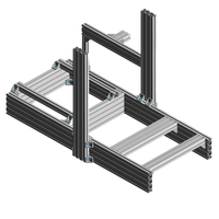 Volant de course en aluminium OEM série 40 support de siège noir plate-forme de simulateur de voiture d'intérieur jeu de course simulé en aluminium extrudé