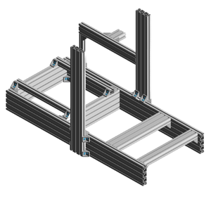 Setir Balap Aluminium OEM Seri 40 Braket Jok Hitam Simulator Mobil Dalam Ruangan Rig Permainan Balap Simulasi Aluminium Ekstrusi - Product Image 1