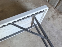 Vente en gros 180cm Grande capacité de formation Table et chaises de séminaire pliantes en plastique blanc de 6 pieds