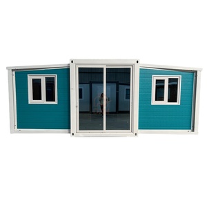 Chine Usine Haute Qualité Personnalisé 20ft <span class=keywords><strong>Azure</strong></span> Métal Sculpté Panneaux Conteneur Extensible Maison 2 Chambres 1 Salle De Bains 1 Cuisine - Product Image 1