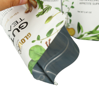Pochette refermable en plastique imprimée sur mesure pour l'emballage de tisanes