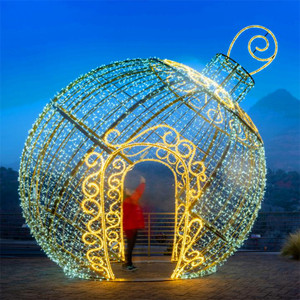 Venta al por mayor al aire libre enorme esfera LED BOLA DE Navidad decoraciones 3D motivo gigante LED bola redonda LUZ DE Navidad decoración de vacaciones - Product Image 1