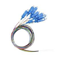 Splitter Serat Optik 1x8 SC-UPC SM PLC Mini FTTH Tabung Baja Tahan Karat Daya Tahan Tinggi Bersertifikasi 5G ISO9001 ROHS CE