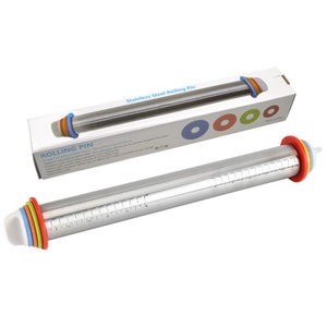 Wholesale Stainless Steel Adjustable <b>Rolling</b> Pin With Thickness Rings Guides - Product Image 6