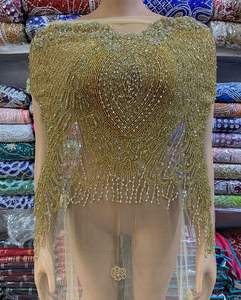 Recién llegado, Blusa de manga larga a la moda, trabajo de bordado de red pesada, estilo Bollywood para Sari de punto, disponible para exportación - Product Image 6