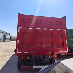 Howo 371 camión caballos de fuerza camión volquete rojo sitio de construcción suelo hormigón transporte fuerte potencia - Product Image 5