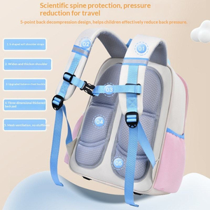 Primary <b>School</b> Schoolbag Grade 1-3 New Children's Nylon <b>Backpack</b> Lightweight <b>Large</b> Capacity Water-repellent Ultra-light - Product Image 2