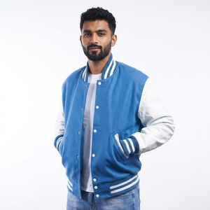 Chaqueta Varsity Personalizada para Hombre con Tela de Lona y Cuello Alto, Diseño Acolchado de Alta Calidad, Opción de Logotipo Personalizado, Precio - Product Image 1