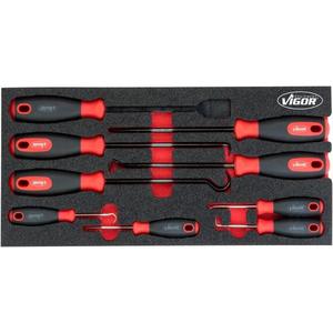 VIGOR - V5070 Juego de ganchos y raspadores (9 Uds.) -EAN 4047728050708 OTROS CONJUNTOS DE HERRAMIENTAS - Product Image 1