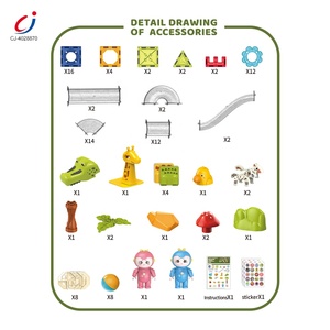 Chengji <span class=keywords><strong>Marble</strong></span> <span class=keywords><strong>run</strong></span> juguete de plástico educativo DIY montaje bloques de construcción magnéticos pista de juguete conjunto niños juguetes <span class=keywords><strong>Marble</strong></span> <span class=keywords><strong>run</strong></span> para la venta - Product Image 4
