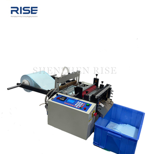 Machine de fabrication de sacs en plastique à grande vitesse entièrement automatique avec découpe par thermoscellage poinçonnage pour l'emballage des achats au détail - Product Image 1