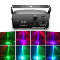 Lumière laser LEDUV RGB DJ Disco à 15 motifs avec télécommande, lumières de fête, spectacle LED