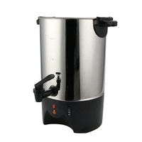Urne à café électrique en acier inoxydable de 40 tasses, machine à café commerciale pour café en poudre grossière, pour hôtels et usage domestique