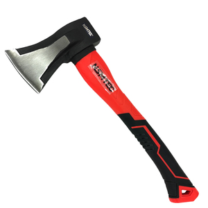 Hache à fendre en acier forgé poli avec tête plate et à hacher, manche souple en TPR, type A666, 1000g 2000g - Product Image 1