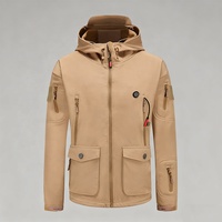 Blouson de ski et d'alpinisme Boying à fermeture éclair, chauffant, rechargeable, coupe-vent, imperméable, chaud, séchage rapide, unisexe, en nylon/cachemire