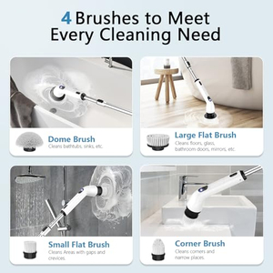 9 in 1 New Wholesale Wireless Electric Cleaning Brush Spinning Brush <b>Cleaner</b> Replacement Electric <b>Vacuum</b> <b>Cleaner</b> - Product Image 2