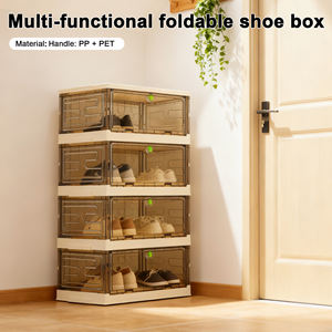 Armadio Portascarpe Multistrato in Plastica - Pieghevole/Collassabile, Grande Capacità, Antipolvere, in Acrilico, Impilabile, Opzione Logo Personalizzato - Product Image 2