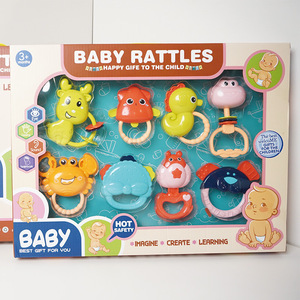 Ensemble de jouets musicaux pour bébés doux colorés hochets et anneau de dentition en bois avec cadeau de cloche gonflable pour garçons - Product Image 5
