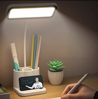 Lampe de bureau à LED avec porte-stylo, lampe de bureau rechargeable, lampe de bureau pour étudiants, lampe de bureau pour dortoir, lampe de chevet