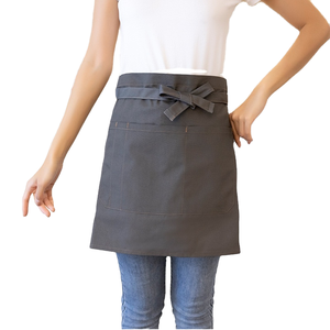 Simple Elegant Mid-waist Polyester <b>Apron</b>-Durable & Breathable for Waiters in Bakeries & Supermarkets - Product Image 4