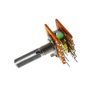 <span class=keywords><strong>Potentiomètre</strong></span> de contrôle du volume audio WH148 20mm 25mm de haute qualité avec interrupteur double <span class=keywords><strong>potentiomètre</strong></span> 8 broches B50K B100K RV16 - Product Image 2