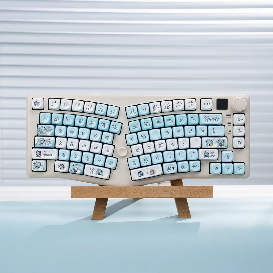 Teclado blanco-A75+teclas M-OA Chuyin