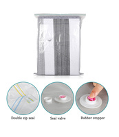 Sacs de rangement par compression sous vide Sacs à fermeture éclair sous vide avec pompe à valve pour couverture et couette Rangement de poupées