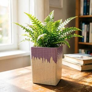 Pot de fleurs carré en céramique, vente chaude 2026, directement de l'usine, pour la décoration intérieure et extérieure, <span class=keywords><strong>jardin</strong></span>, balcon, <span class=keywords><strong>salon</strong></span> - Product Image 4