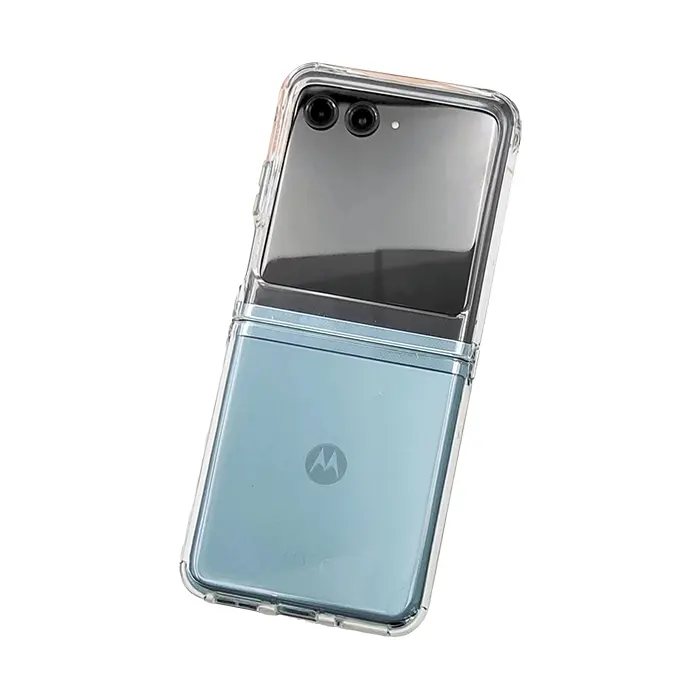 Cocok untuk Motorola Razr 40 Ultra casing ponsel lipat TPU lembut dengan engsel perangkat keras gesper