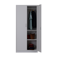 Armoire de rangement suspendue pour vêtements Armoire vestiaire en acier à 2 portes avec miroir