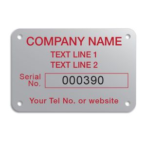 Op maat gemaakte naamplaat voor apparatuur, verzegeld bedrukt binnen geanodiseerd aluminium metaal, fotoprint - Product Image 6