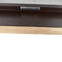 Ventana Abatible de Madera Sólida con Certificación NFRC, Doble Acristalamiento Low-E y Mosquitera, Ideal para Residencias de Lujo en EE. UU.