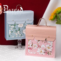 Boîte cadeau carrée haut de gamme à double compartiment gris, pour mariage, artisanat, bonbons, cadeaux d'anniversaire, épaisseur 2 mm, en stock