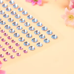 Factory Supply 3D Fasion Crystal Face Decorative Diamond Body Stickers Acrylic Face Stickers Nail Diamond Stickers