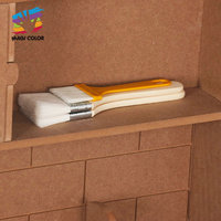 Dapur Mainan Kayu DIY yang Dapat Dicat dengan Kit Kerajinan MDF Lengkungan Bintang dan Peralatan Memasak untuk Anak-anak Aktivitas Mewarnai Kustom W10K110