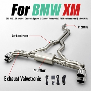 Système d'échappement Valvetronic Catback en acier inoxydable pour <span class=keywords><strong>BMW</strong></span> XM G09 50E 3.0T 2023+ – Amélioration des performances du silencieux et optimisation du son du moteur - Product Image 1