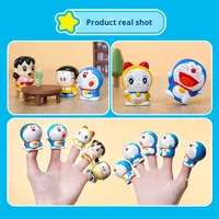 Lingdong Chuangxiang Doraemon, adorable marionnette à doigts, ornements, poupée robot chat, boîte aveugle, poupée en ABS faite à la main, jouet pour enfants