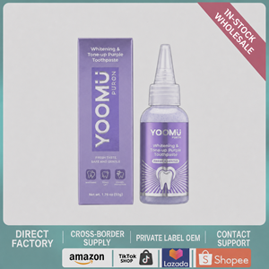 Dentifrice blanchissant violet Yoomu Puron 50g, haleine fraîche, soin buccal sûr et doux - Product Image 1