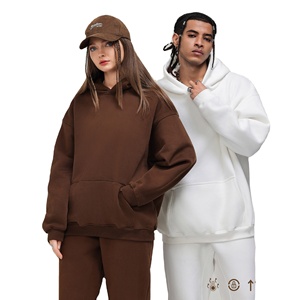 Hoodie Pria Wanita, jaket Amerika modis merek Hoodie fungsional jaket musim dingin longgar untuk pria wanita pola Solid teknik dicuci - Product Image 2
