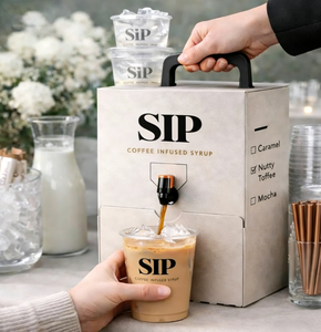 Contenitore Personalizzato per Bevande Calde e Fredde, Scatola da 1 Litro (96 oz), Dispenser di Caffè Monouso Tutto in Uno con Ghiaccio - Product Image 1