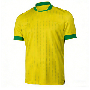 Prix d'usine en gros, faible MOQ, maillot de football de style FC Nantes, version fan, jaune vert canari de la Bretagne, maillot de football - Product Image 2