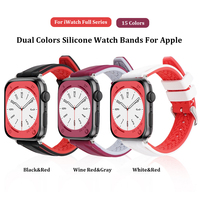 Mehrfarbige Zweifarbige Silikon-Uhrenarmbänder 41mm 49mm Smartwatch-Bänder für Apple IWatch Series 9/8/7/6/5/4/3/2/1/SE