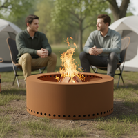 Brasero sans fumée robuste pour palettes de bois, idéal pour le camping, les fêtes et le jardin
