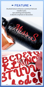 Vinilo de Corte Rojo Cepillado PET Metálico Brillante, Resistente al Agua, Autoadhesivo, PVC, Película Opaca para Rotulación, Exhibición en Ventanas - Product Image 2