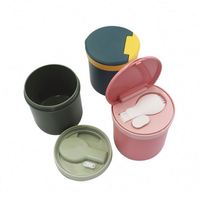 Boîte à lunch ronde de 450 ml, boîte à soupe portable, tasse à porridge avec couvercle pour enfants, boîte à bento en plastique, boîte à nourriture scellée pour étudiants